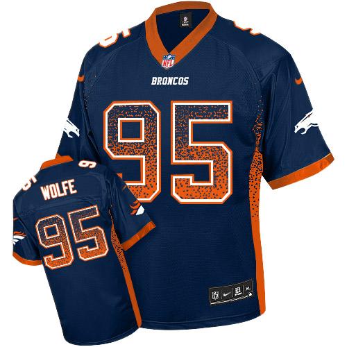 Nike Broncos #95 Derek Wolfe Navy Blue Alternate Men's Stitched NFL Elite Drift Fashion Jersey